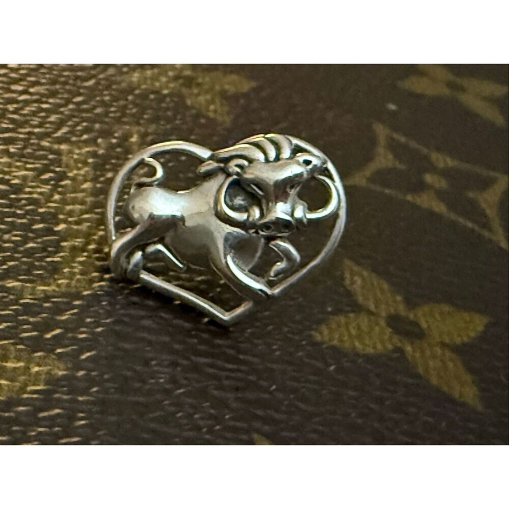 John Hardy Sterling Silver Chinese Zodiac Year Of The Boar / Pig Heart Tie Tack